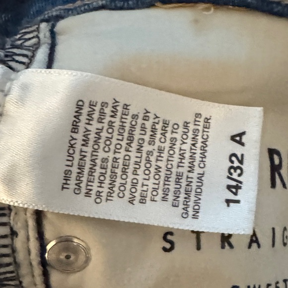 Lucky Brand Dark Blue Women's straight leg size 32/14 new without tags - Picture 6 of 7
